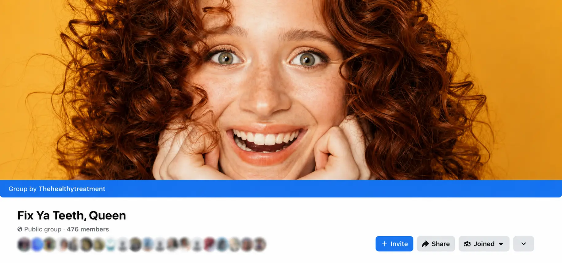 Fix Ya Teeth, Queen — Facebook patient community, 476 members